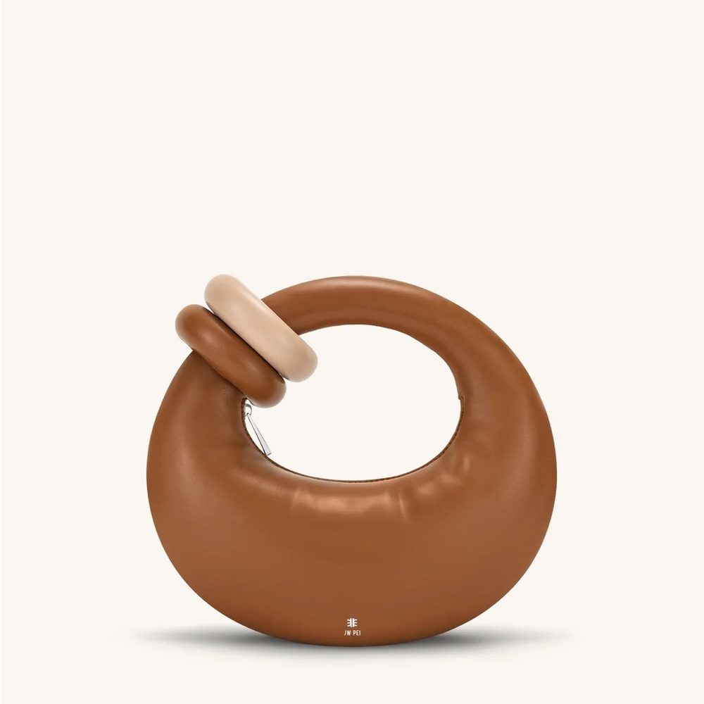 Abacus top handle bag - brown
